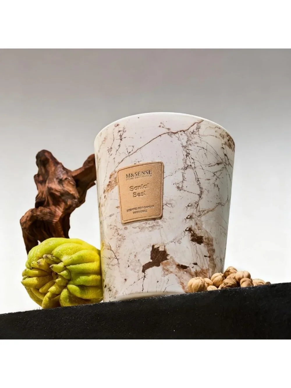 Extra Large 35oz Santal Scented 3-Wick Candle | Long Lasting Aromatherapy Decor
